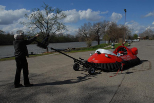 Neoteric Rescue Hovercraft launch