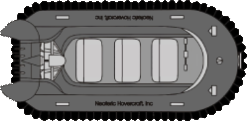 Hovercraft Deluxe, Fully Assembled Inline Seat For Four