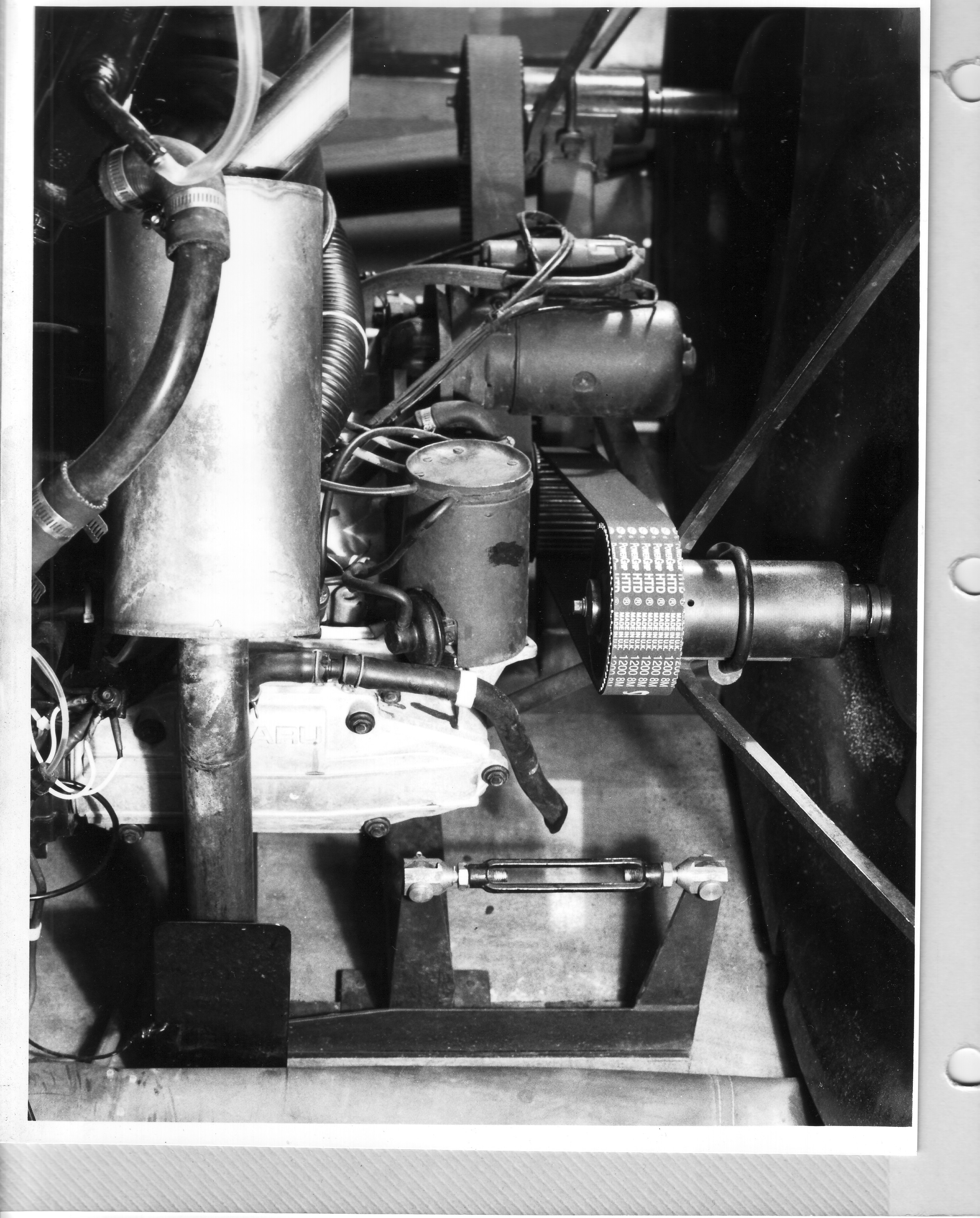Here is the replacement 82HP EA82 Fuji Subaru 4 cyclinder engine. This proved more reliable but heavier.